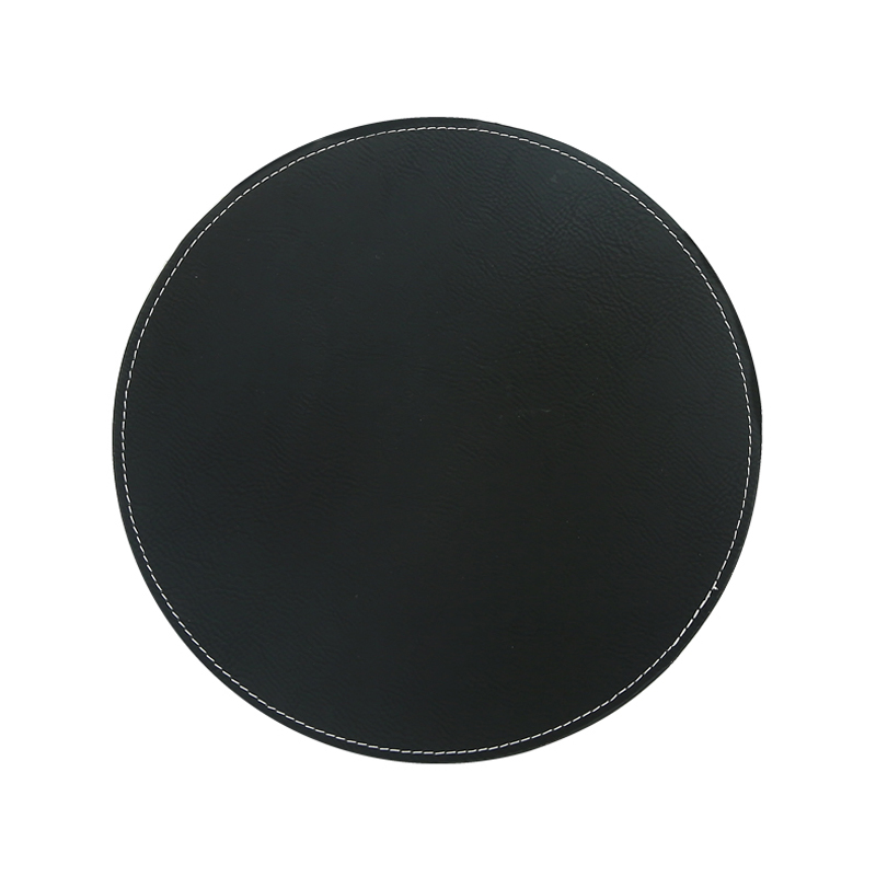 Lazerlenebilir Suni Deri Yuvarlak Mouse Pad 20*20cm