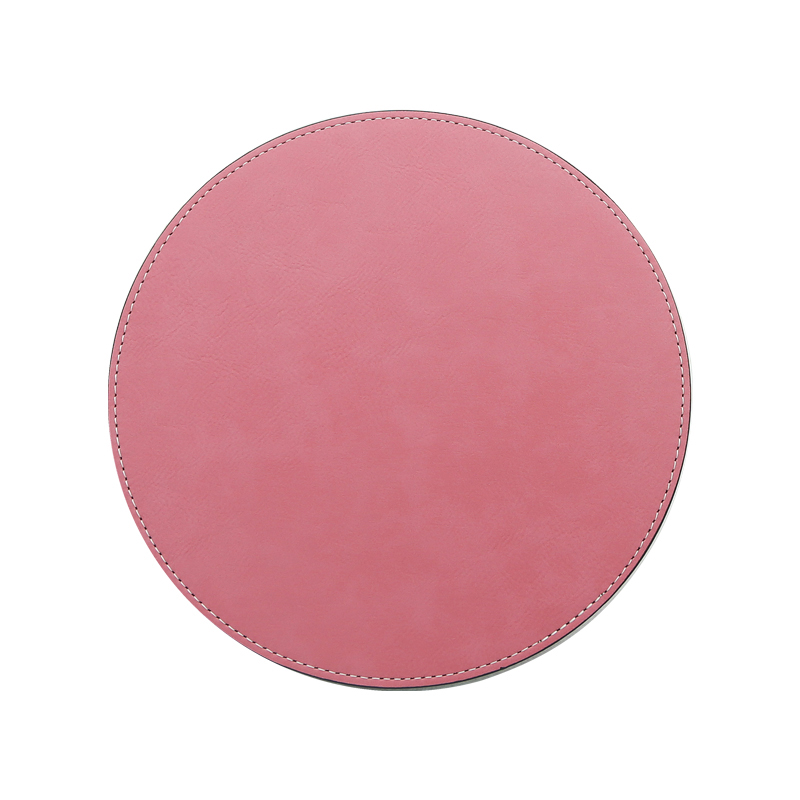 Lazerlenebilir Suni Deri Yuvarlak Mouse Pad 20*20cm