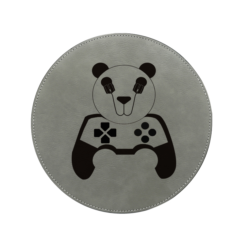 Lazerlenebilir Suni Deri Yuvarlak Mouse Pad 20*20cm