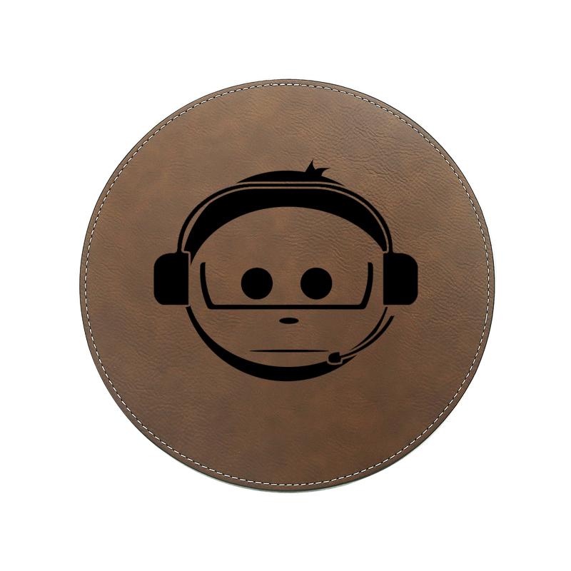 Lazerlenebilir Suni Deri Yuvarlak Mouse Pad 20*20cm