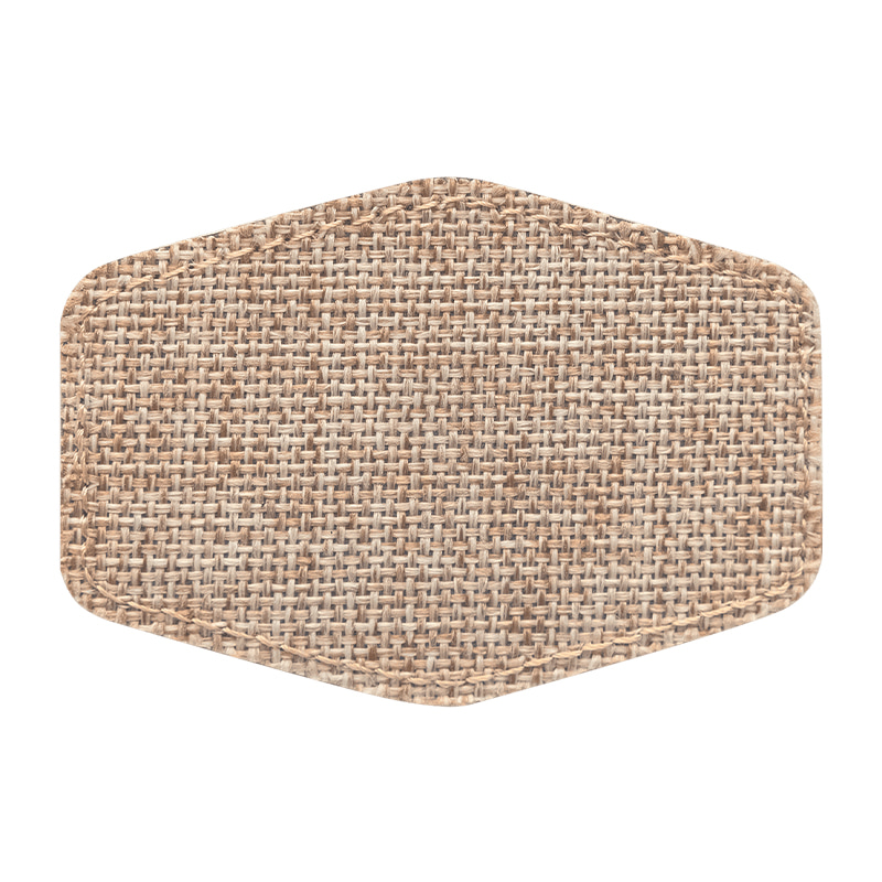 3 1/2' x 2 1/2' Çuval Bezi Hex Yapışkanlı Süblimleştirilebilir Yama