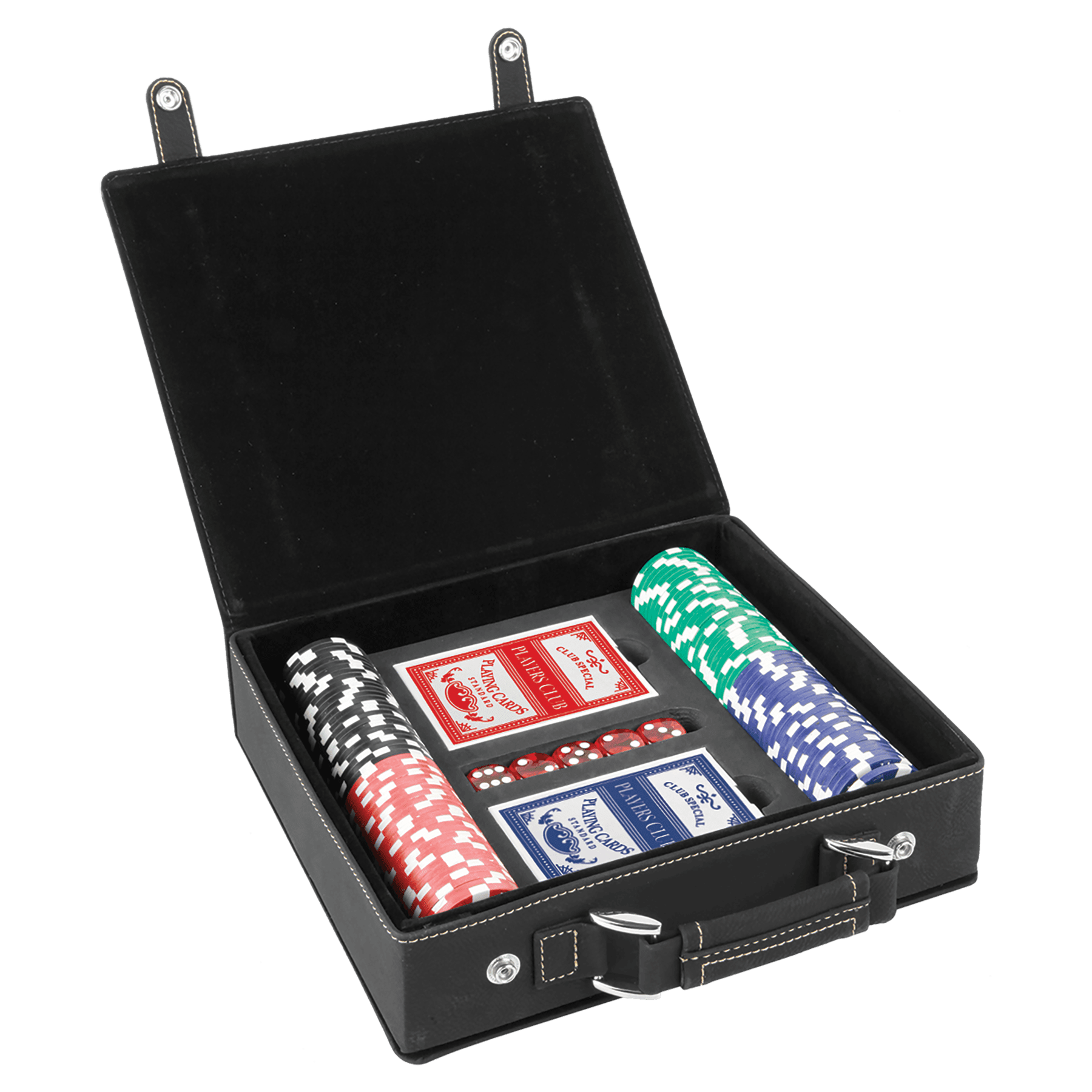 Lazerlenebilir Deri Poker, Kart ve Zar Setleri
