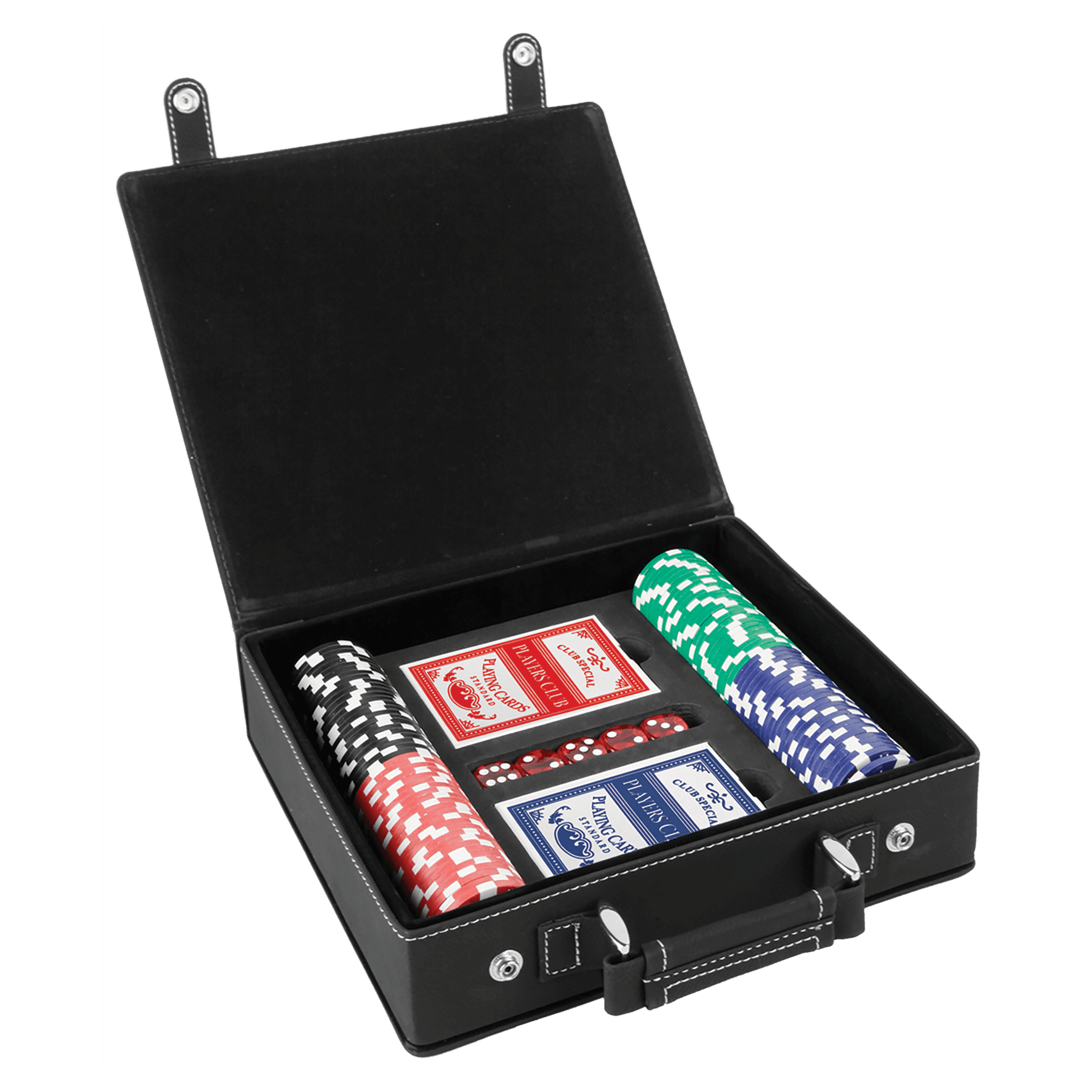 Lazerlenebilir Deri Poker, Kart ve Zar Setleri