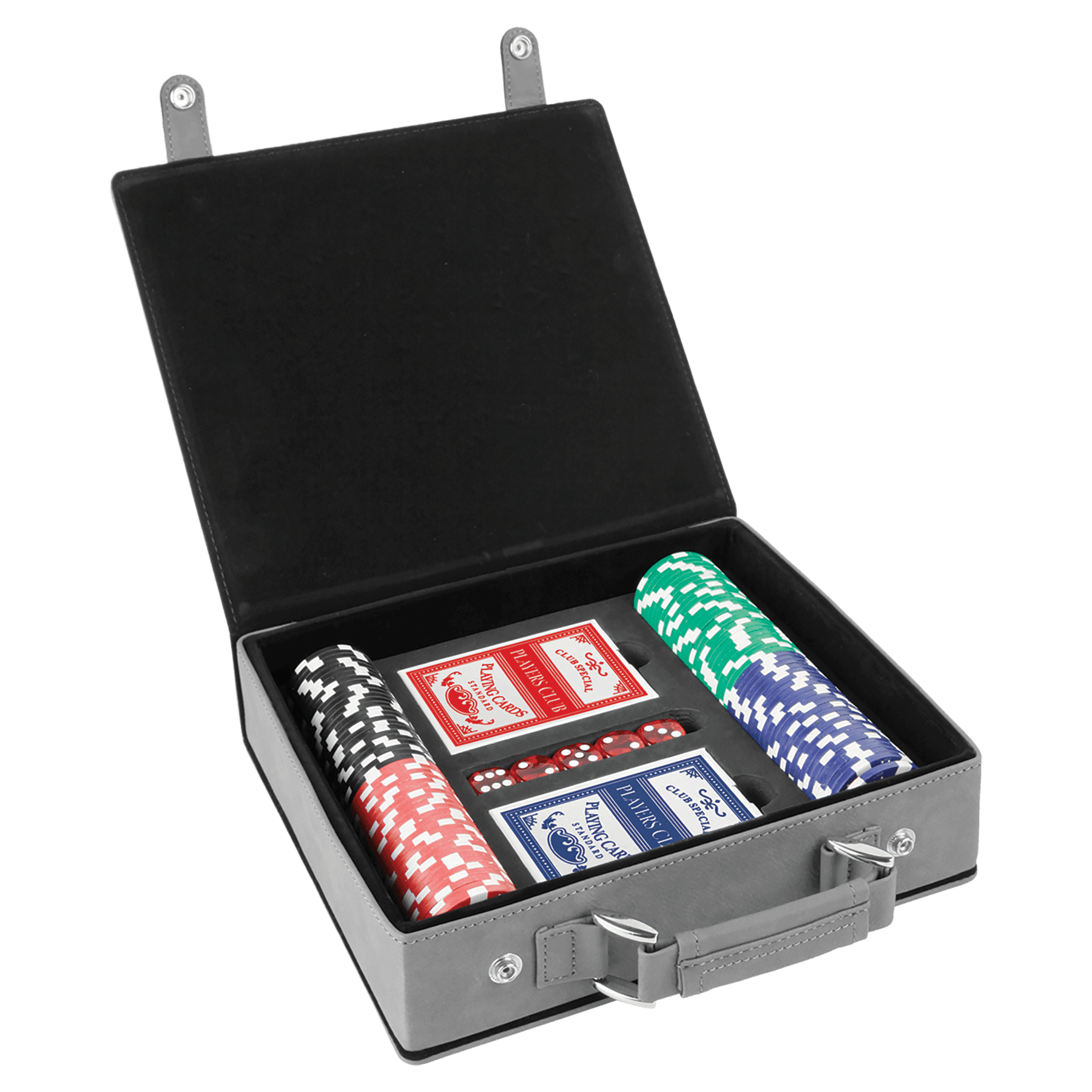 Lazerlenebilir Deri Poker, Kart ve Zar Setleri