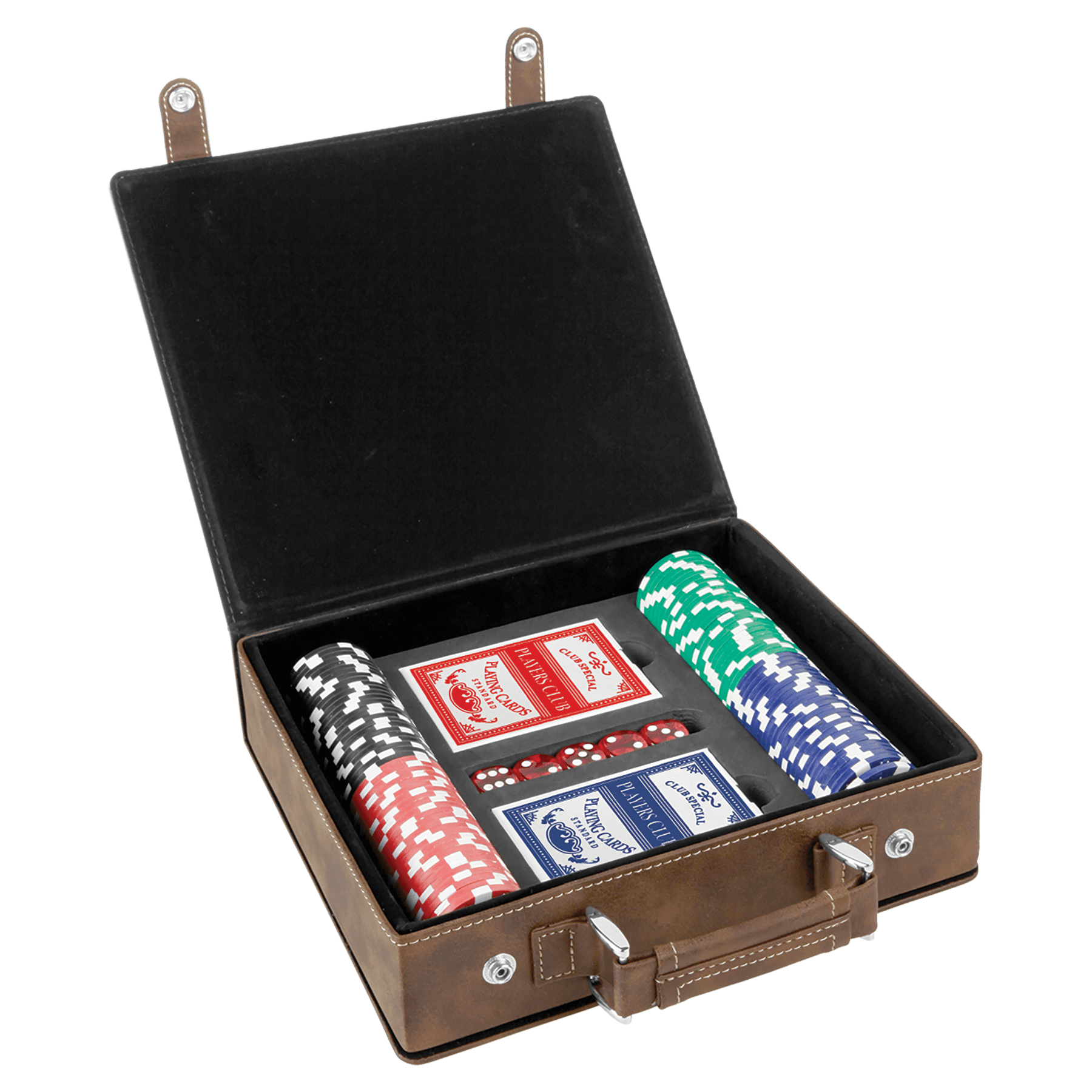 Lazerlenebilir Deri Poker, Kart ve Zar Setleri