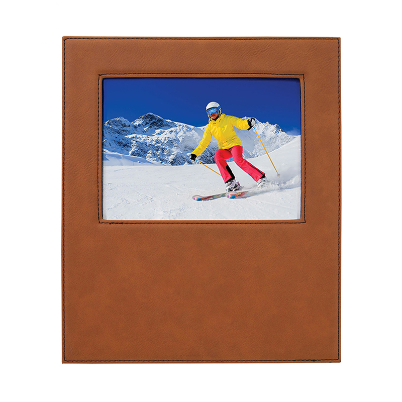 4 1/4' x 7 7/8' Gravür Alanlı 4' x 6' Suni Deri Fotoğraf Çerçevesi 4 1/4' x 7 7/8' Gravür Alanlı 4' x 6' Suni Deri Fotoğraf Çerçevesi