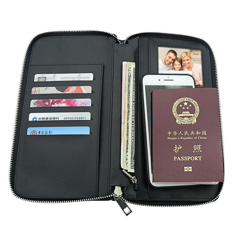Fermuarlı ve İçi PU Deri Süblimasyon Suni Deri Pasaportluk