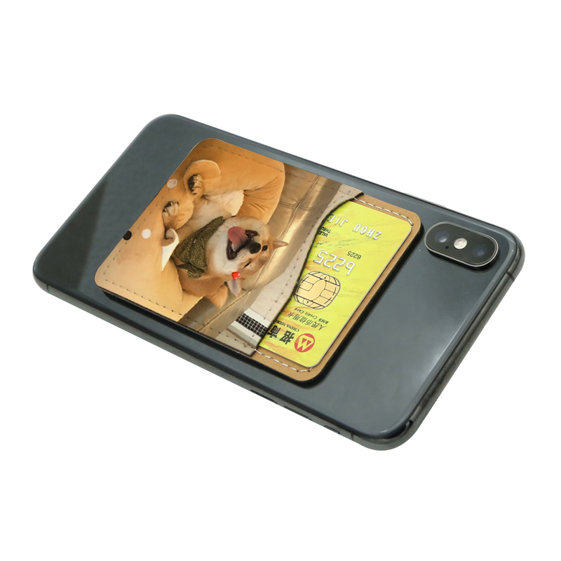 Süblimasyon Suni Deri Telefon Kartı Tutucusu