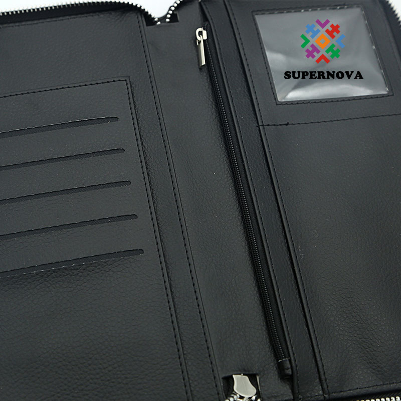 Fermuarlı ve İçi PU Deri Süblimasyon Suni Deri Pasaportluk